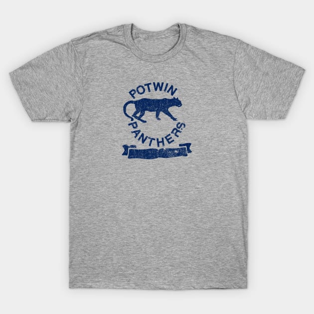 Potwin Panthers Navy Logo T-Shirt by TopCityMotherland